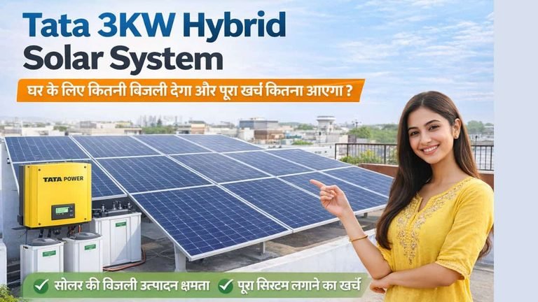 Tata 3KW Hybrid Solar System price